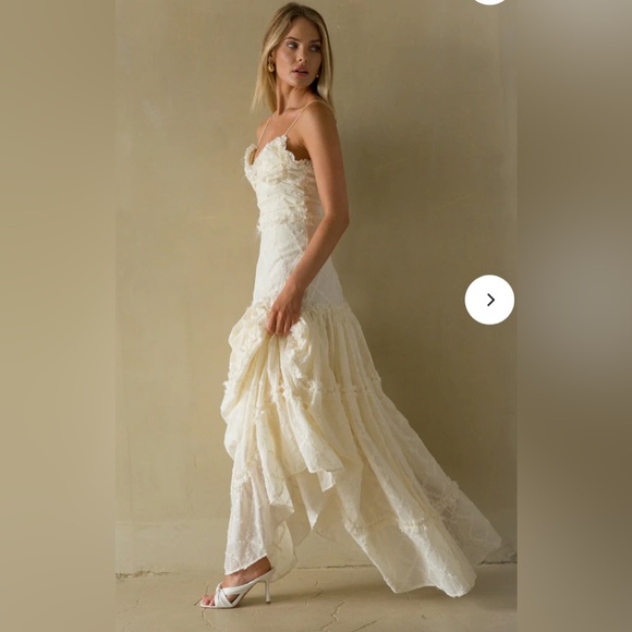 American Threads | Percy Lace Maxi Dress in Cream | Size: S - Picture 3 of 6